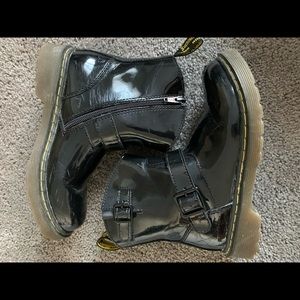Kids Dr. Martens Black Patent Leather Size 2